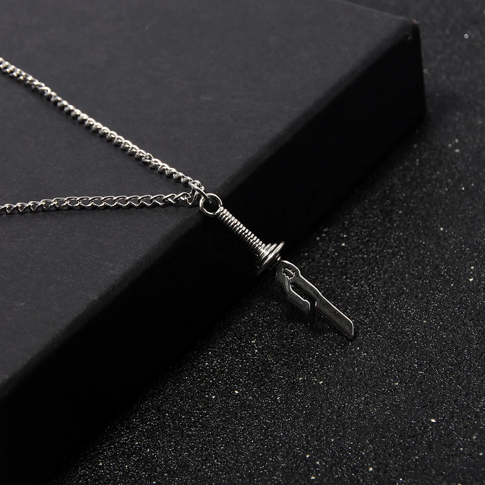 Anime Fushiguro Toji Schwert Halskette Speer von Tianri Messer Anhänger Cosplay Halsketten Für Unisex Halsband Schmuck – Detail 6