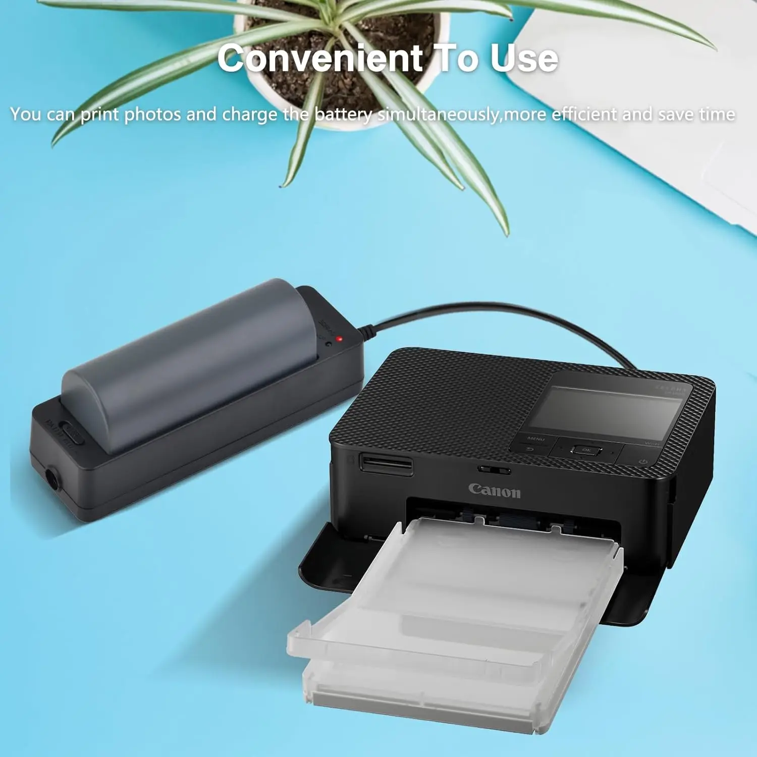 UWayor 2280mAh NB-CP2L NB-CP1L Battery and Charger Adapter for Canon Photo Printers SELPHY CP1500, CP1300, CP1200, CP910, CP900 view 4