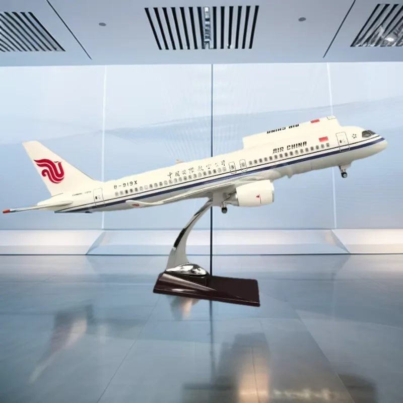 

C919 Air China Airline 1:82 Scale Flip-top Airplane 47cm Diecast Resin Plane Model W Light & Wheel Aviation Enthusiasts Gift