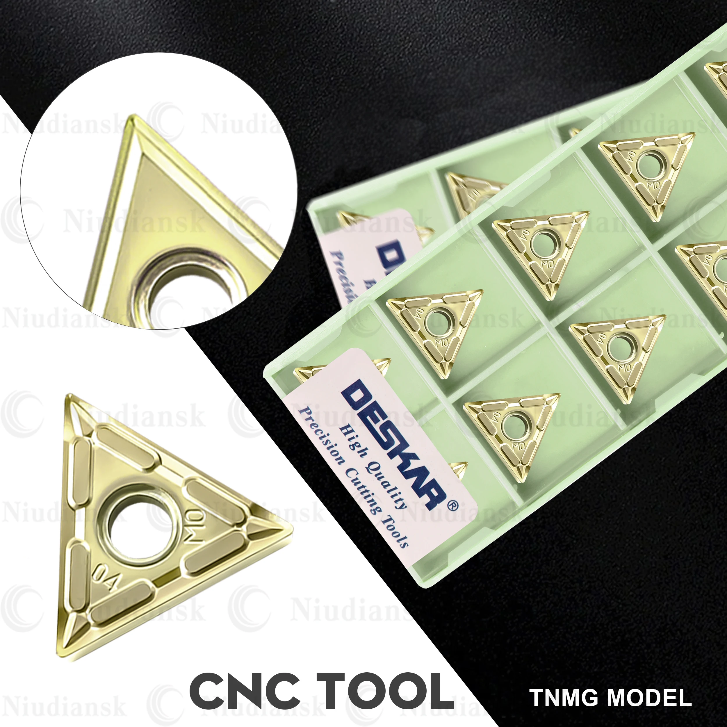 

TNMG160404/TNMG160408-MQ MS LF6018J Токарные инструменты для наружных кругов Треугольная токарная обработка пластинок Специальные лезвия из нержавеющей стали