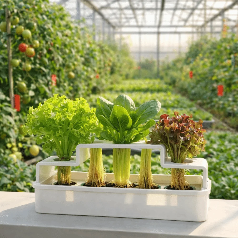 Plastic Hydroponic Vegetable Box Repeated Growth Soil-Free Growing Seedling Tray Ventilated Hydroponic Planter