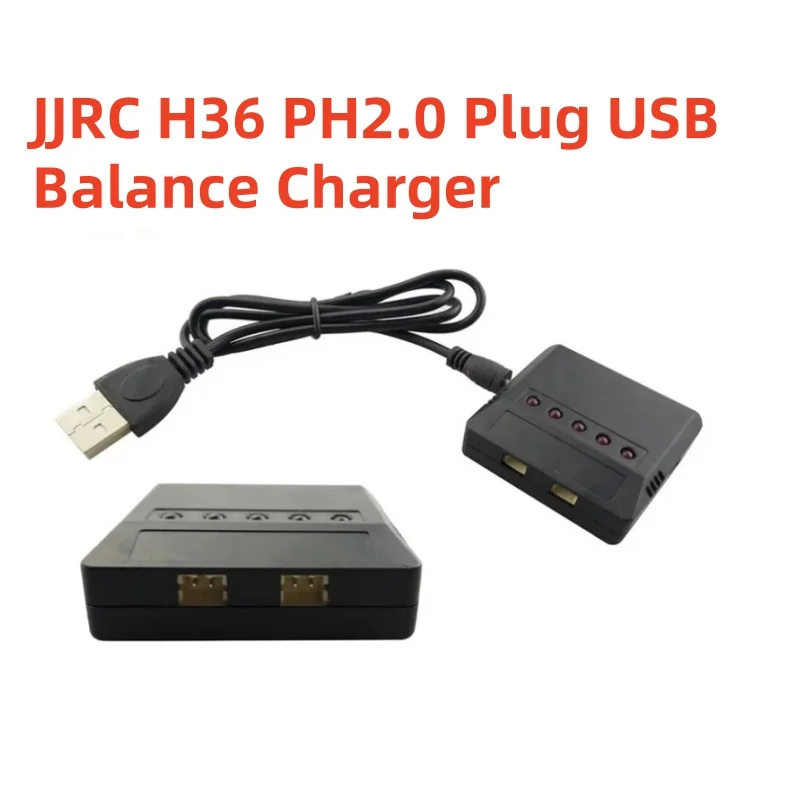 JJRC E013 H36 PH2.0 Plug USB Balance Charger Lipo Battery 1 In 5 USB Charging Unit Eachine E010 For E011 RC Drone Vehicle