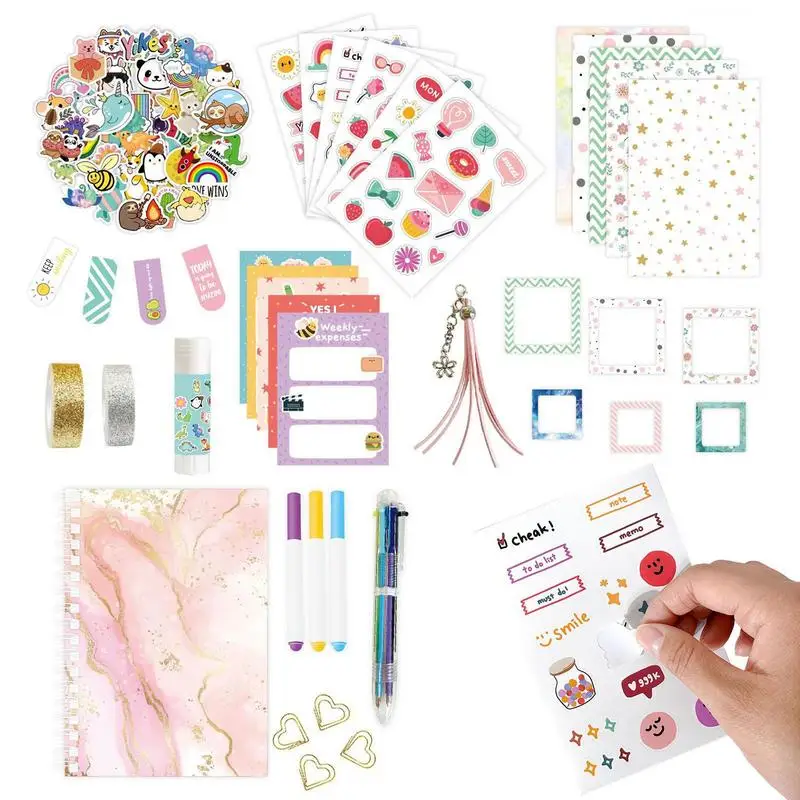 

DIY Journal Set For Girls DIY Diary Notebook Set For Kids Cute Stationery Supplies Art Set For Girls Travel Journal For List