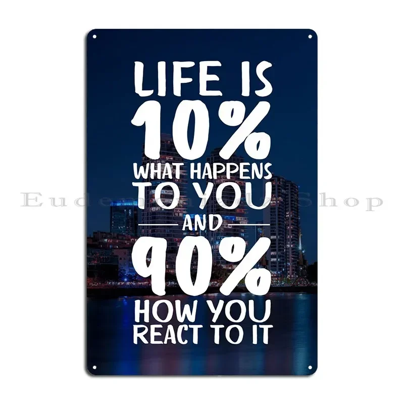 Focus On 90 Percent Metal Sign Bar Wall Mural Club Create Printing Tin Sign Poster