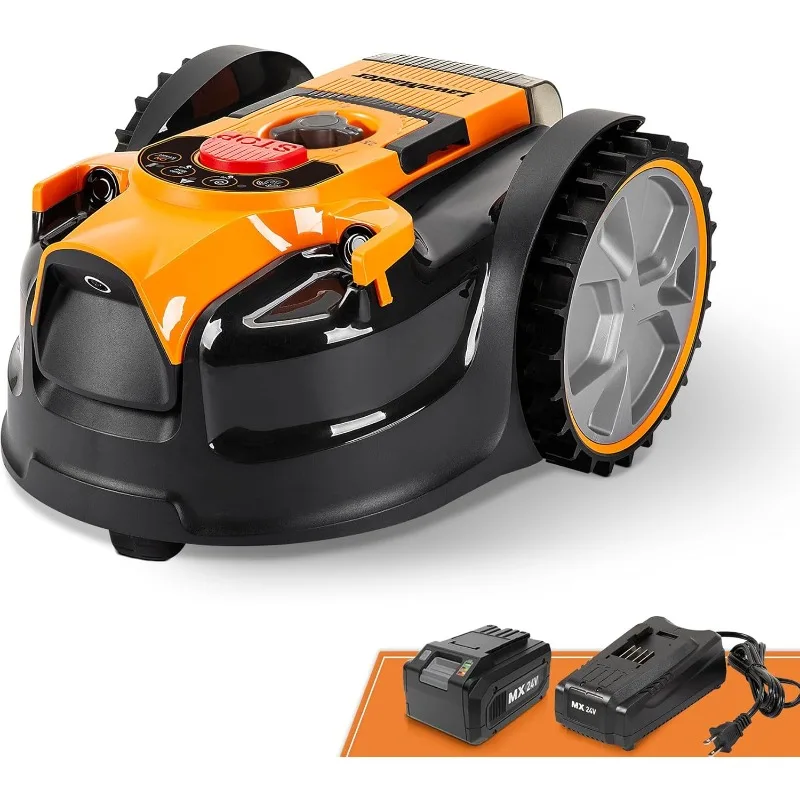 OcuMow™ Robot Lawn Mower Perimeter Wire Free Robotic for Small Yards up to 1000 Square feet Optical Navigation Automatic