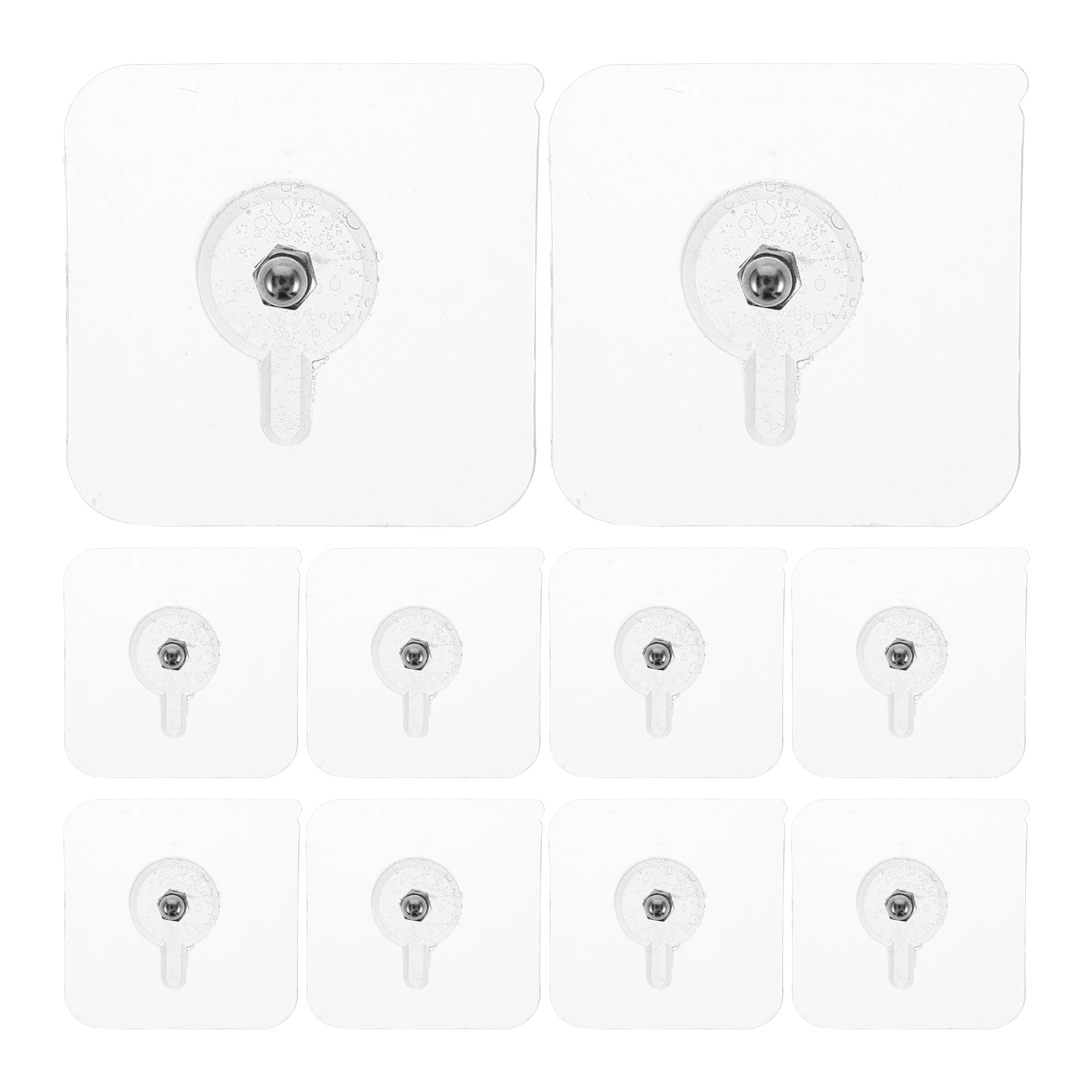 

10 Pcs Tableware No Trace Screw Sticker Child Removable Acrylic. Non-marking Wall Hooks