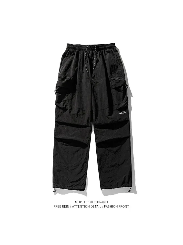 Water-Resistant Spring Summer Autumn Men's Hiking Trousers Loose Skiing Casual Pants Functional Workwear Cityboy Style
