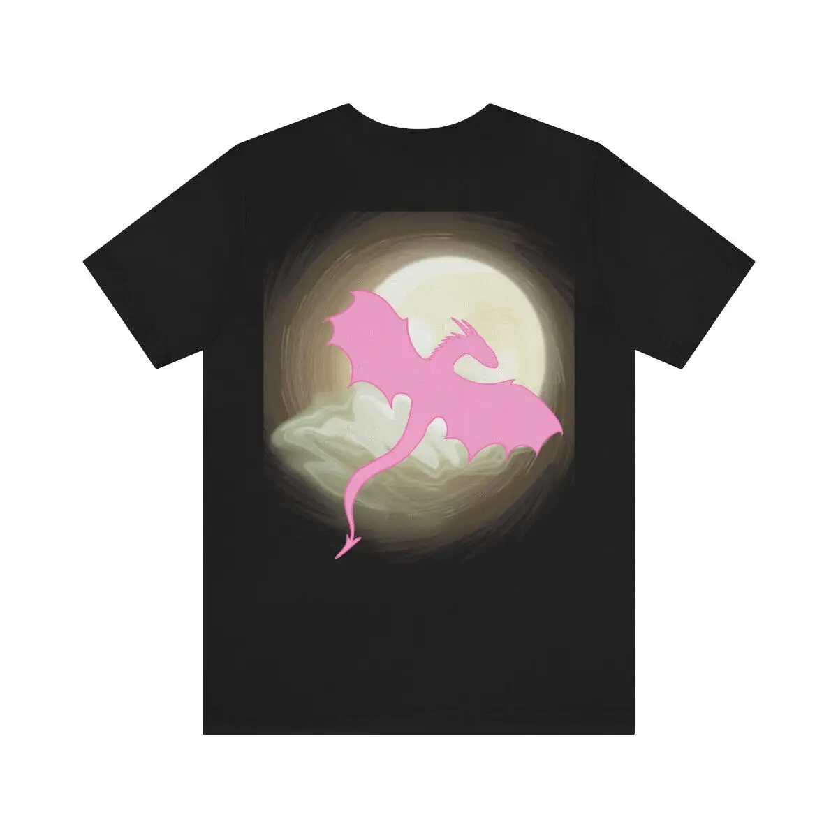 

Unisex Jersey Short Sleeve Tee Pink Dragon Moon Night Cloud Shirt - Helps Dogs