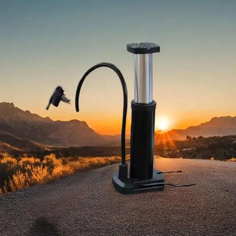 Folding Foot Pedal Multifunctional Inflation Pump Easy Carry Foot Stomp Portable Aluminum Alloy Bicycle Motorcycle Inflator Pump