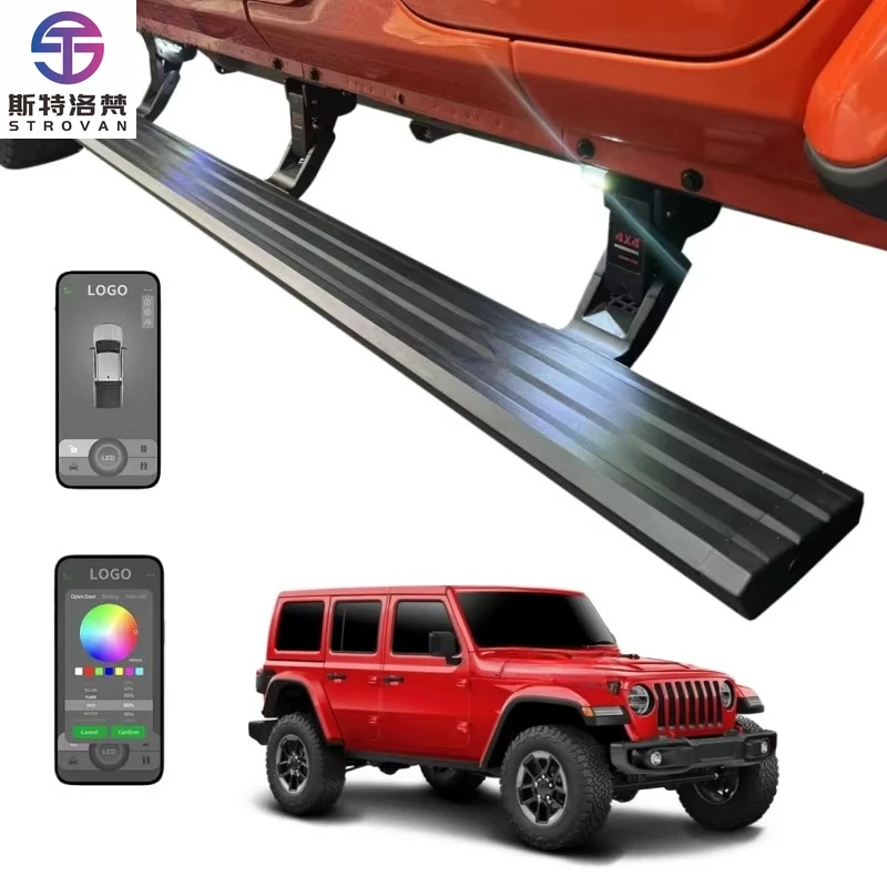 

STLF CLRAK 2018 2023 2024 2025 Wrangler JL Unlimited Sahara 4x4 Automatic Electric Side Steps Power Running Boards