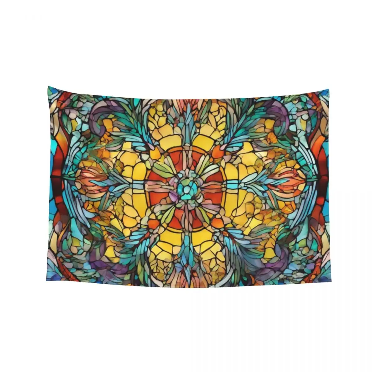 

Stained Glass Cross Tapestry Wall Decoration Cute Room Things Home Decoration Accessories Tapestry