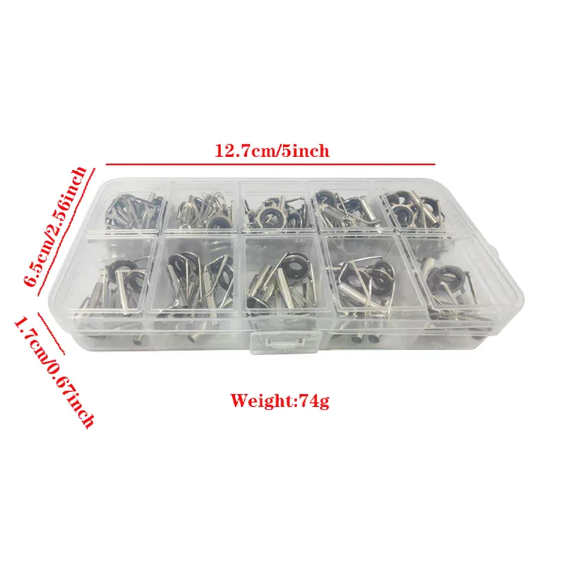 75 قطعة/المجموعة الصيد رود تلميح طقم تصليح الصيد رود أدلة العيينة إصلاح قضيب بناء كيت قضيب استبدال الصيد الملحقات