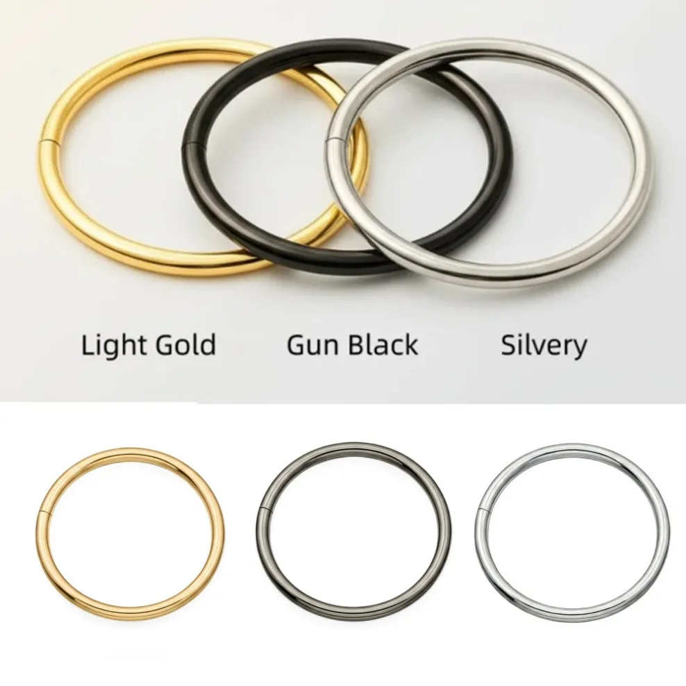 10-40 Pcs 15-50mm Stainless Steel O Rings Metal Buckles for Bag Strap Connect Circle Ring Dog Collar Loop Hardware Accessories
