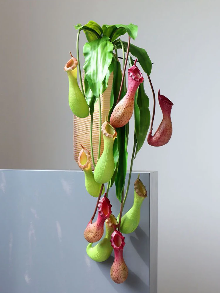 Hanging Green Plants Artificial Pitcher Plants Plastic Flytraps Flower Arrangements Greenery Accessories Wall Decoration Plants