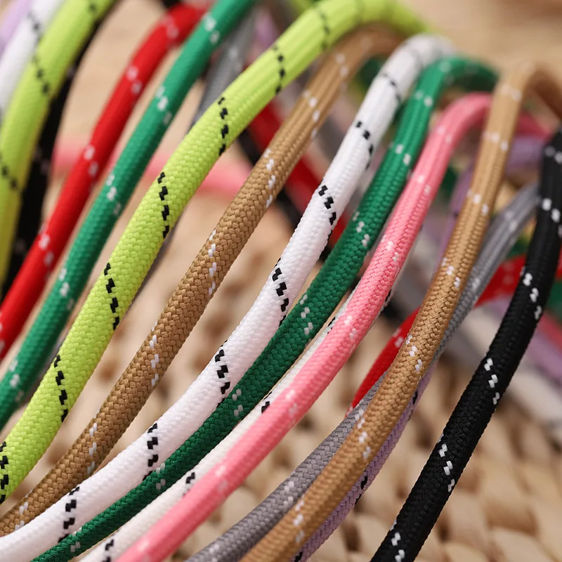 5MM Round Polka Dot Replacement Shoelaces Unisex For Chunky Casual Sneakers And Boots 1 Pair