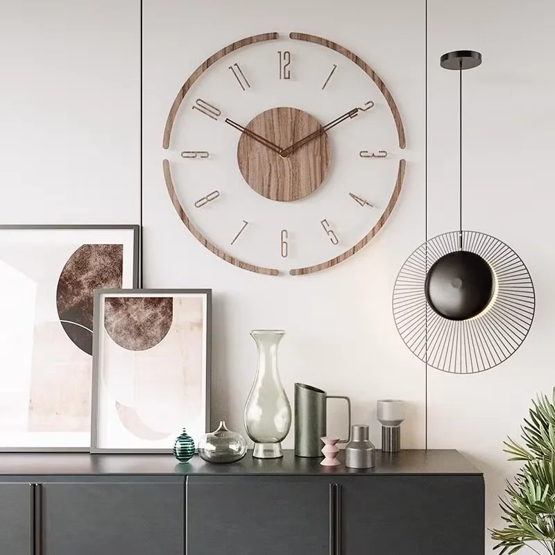 Glass Transparent Wall Clock Gold Nordic Round Bedroom Modern Luxury Wall Clock Living Room Design Reloj Pared Home Decor Items