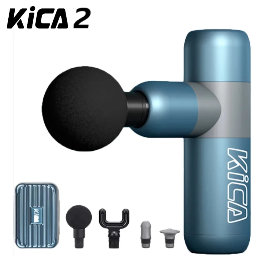 Pistola massageadora inteligente portátil KICA, mini massageador corporal elétrico, arma muscular fitness profissional para alívio da dor de