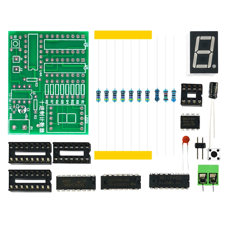 Electronic Components Decimal Counter DIY Welding Kit Training Electronic Skill  Practice for School