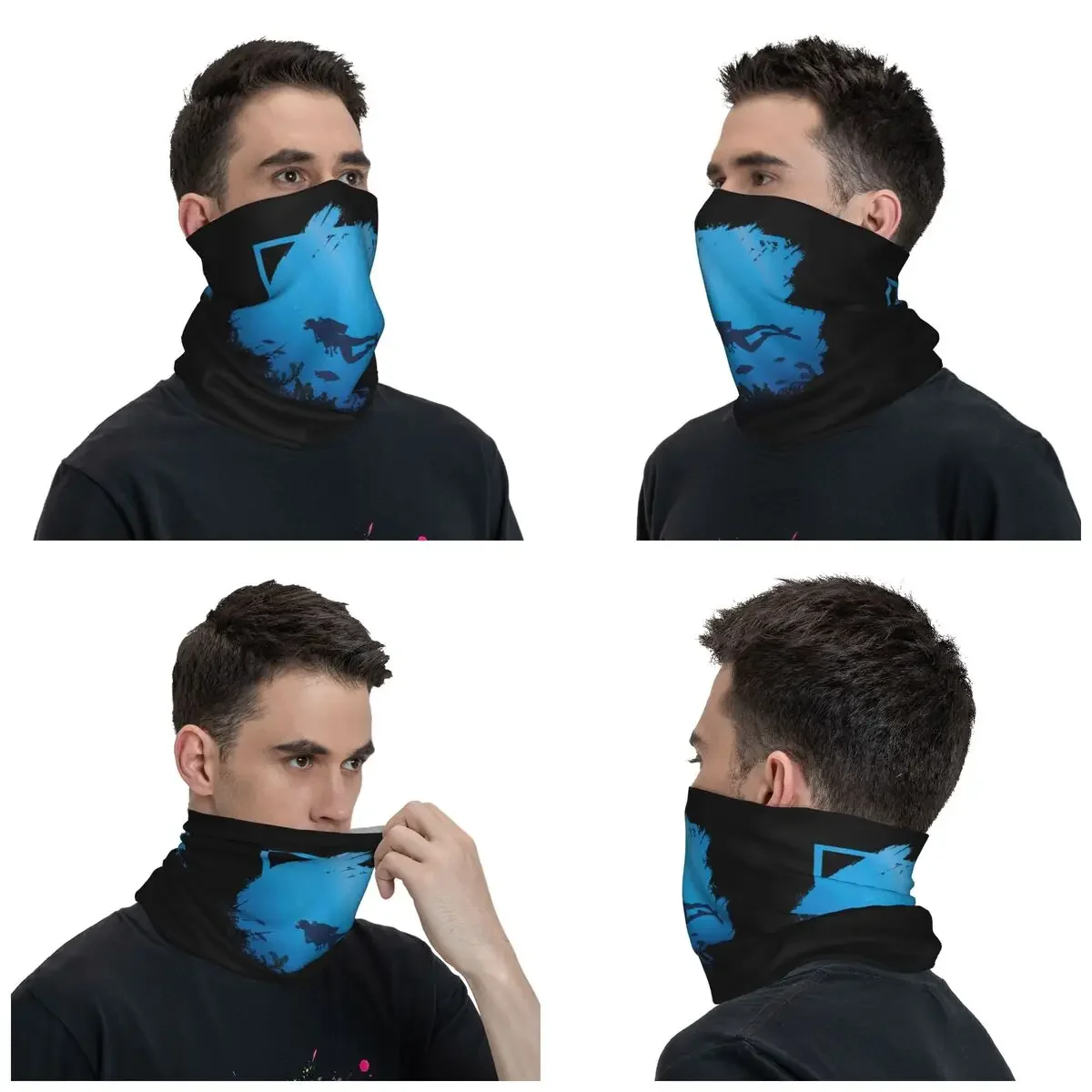 Scuba Dive For Diver Bandana Ghetta per il collo Passamontagna stampato Sciarpa avvolgente Ciclismo Pesca per uomo Donna Adulto Inverno