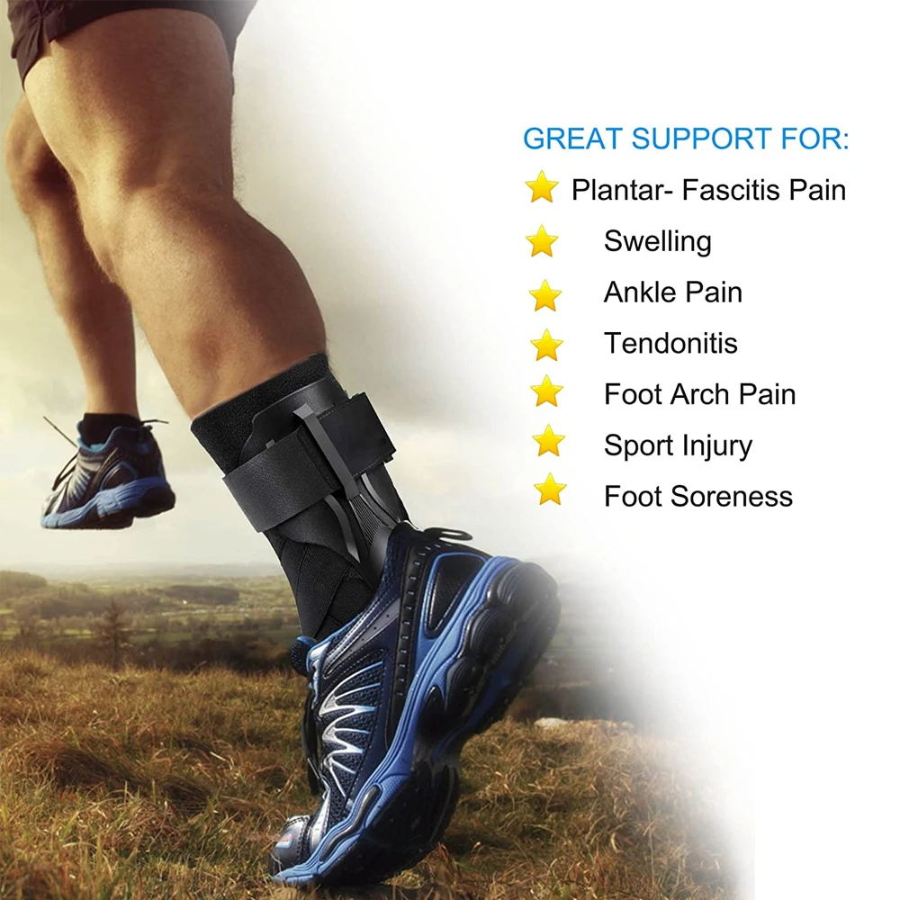 Регулируемый бандаж на лодыжку для облегчения боли при растяжении и ахиллова — легкая поддержка для бега, баскетбола, восстановления после травм — мужчины и