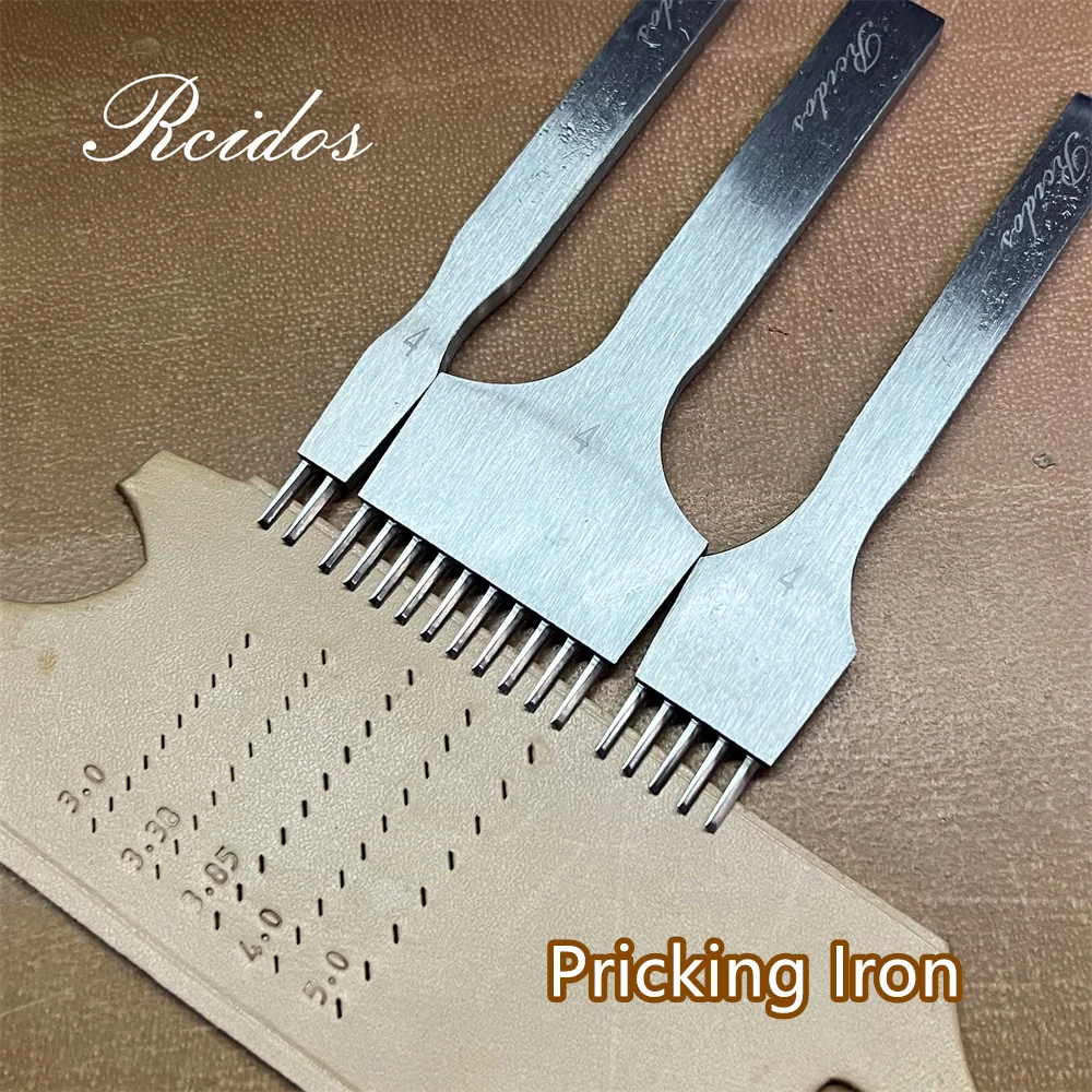 RCIDOS Hand Sewing Hex Hole Puncher,Manual French Style Stitching hole Punching tools,Prickling Iron Distance:3/3.38/3.85/4/5mm