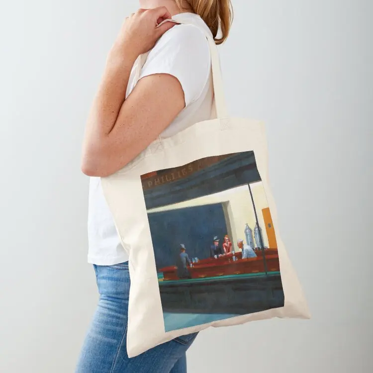 Nighthawks by Edward Hopper (1942) Tote Bag Women's bag tote bag men woman shopping Cloth bags