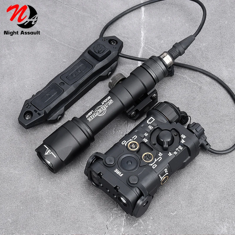 Tactical Metal NGAL Surefir M300A M600C Flashlight With AXON Dual Function Swtich Fit 20mm Rail Airsoft Hunting LED Light Laser