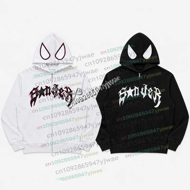 Reißverschluss- und Pullover-Hoodie mit Spider 3D-Druck für Damen und Herren, Streetwear, Harajuku, Grafik-Oversized-Jacke, Punk, Gothic, Y2K, Kinder-Hoodies – Detail 6
