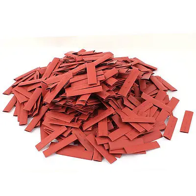 

500pcs 7mm Dia 50mm Long Polyolefin 2:1 Heat Shrink Tubing Wire Wrap Sleeve Red