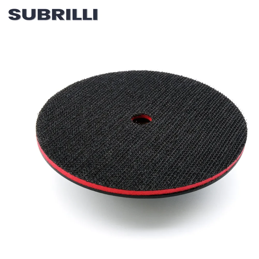 SUBRILLI 1pc Backing Buffing Polishing Pad Plastic Backer Plate M14 5/8-11 Hook & Loop Adhesive for Grinder Machine Polish Pads