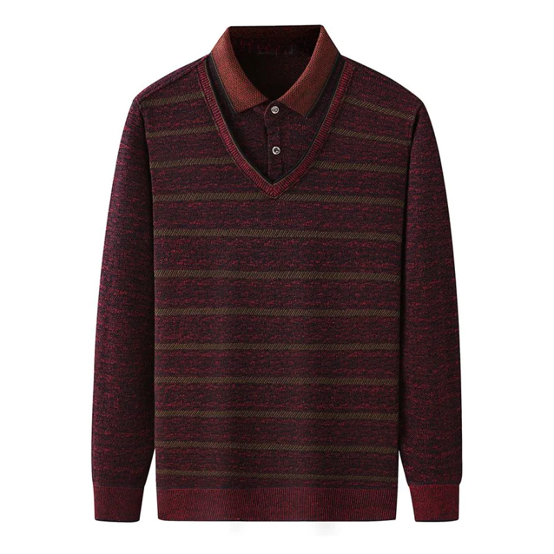 صوف مبطن نمط الخريف الشتاء سترة وهمية قطعتين تريكو لباس خارجي منتصف العمر أبي الزي تنوعا قاعدة طبقة الملابس