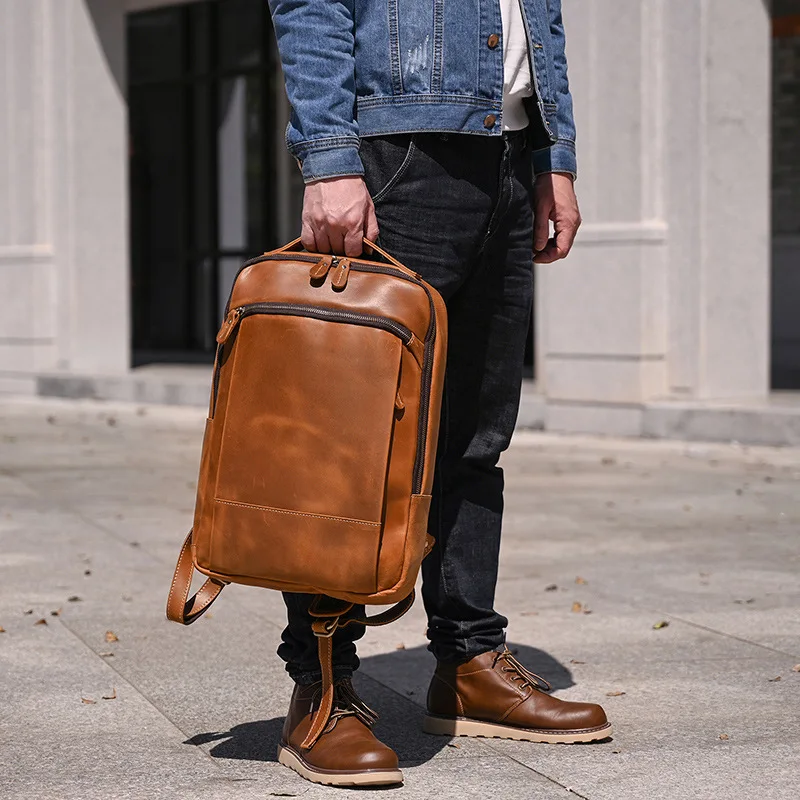 

Модные простые рюкзаки, дорожная сумка, мужские школьные деловые рюкзаки, дорожные кожаные сумки Две Сумки MHSJB