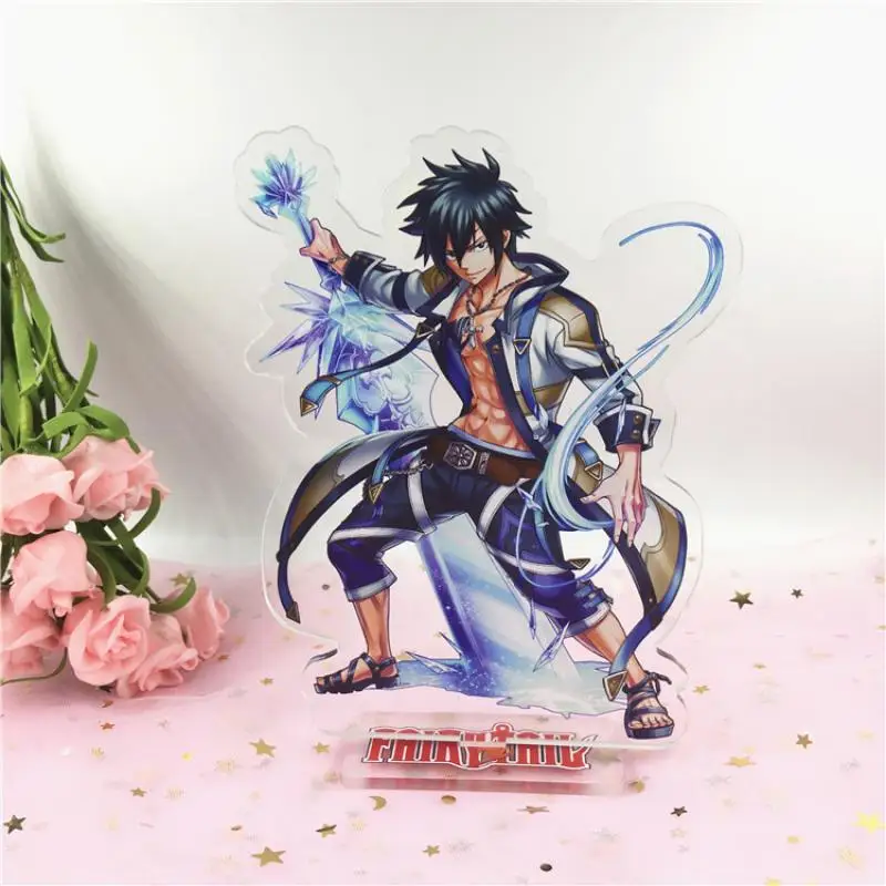 Anime Cartoon Fairy Tail Natsu Erza Gajeel Lucy Double-Sided Acrylic Ornaments Creative Bedroom New Ornaments Decoration Gifts