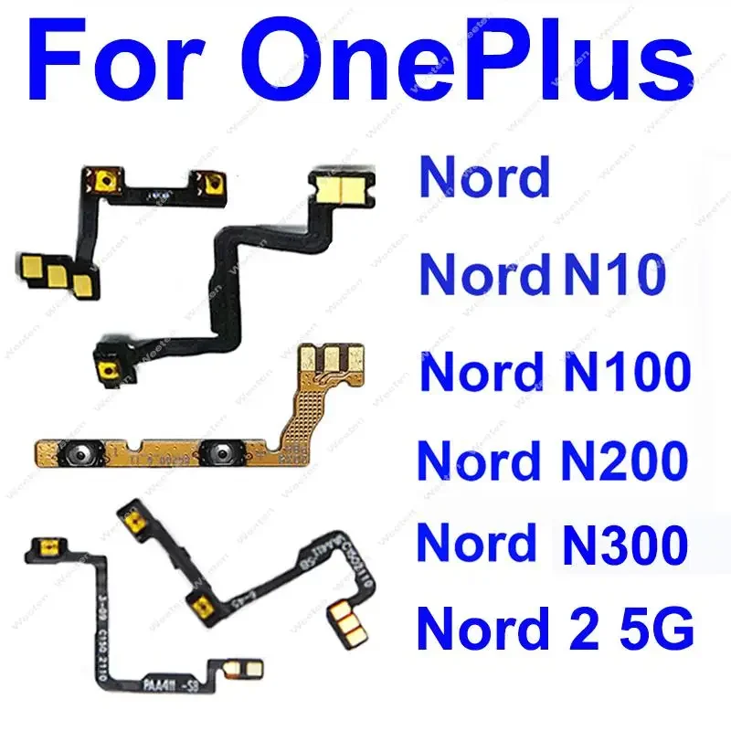 For OnePlus 1  Nord N10 N100 N200 Nord N300 Nord 2 5G On Off Power Volume Keys Switch Side Button Flex Cable Parts