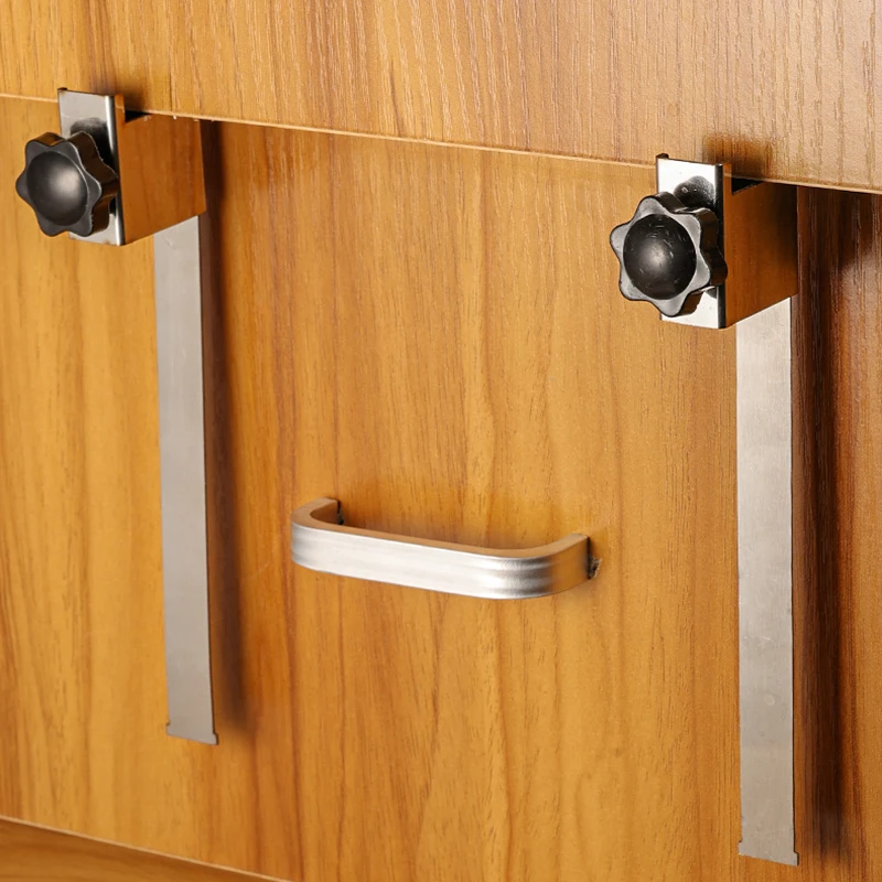 Invisible Embedded Handle Drawer Fastening Clip Front Mounting Clip for Installation of Drawer Panels, Adjustable Fixed Clamp