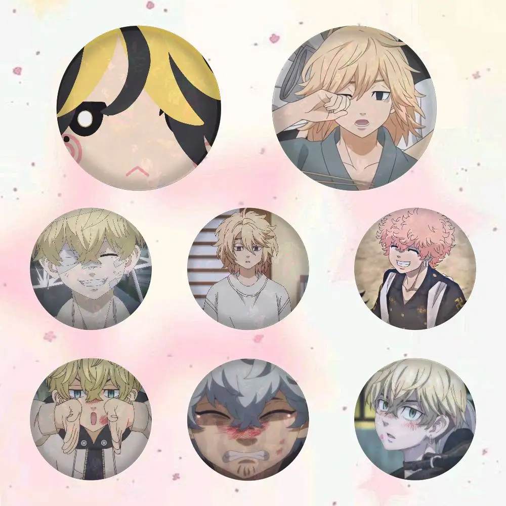 Tokyo Revengers Anime Badges Button Round Creative Pin Brooch Badge Bag Decor Accessories Fans Collect Friends Gifts