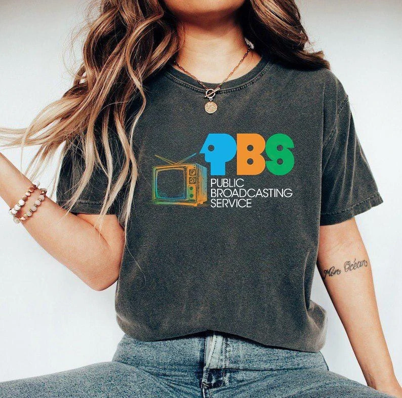 Vintage Public Broadcasting Service T-shirt, vintage PBS logo T-shirt, 70s/80s nostalgic classic TV fan T-shirt Unisex shirt