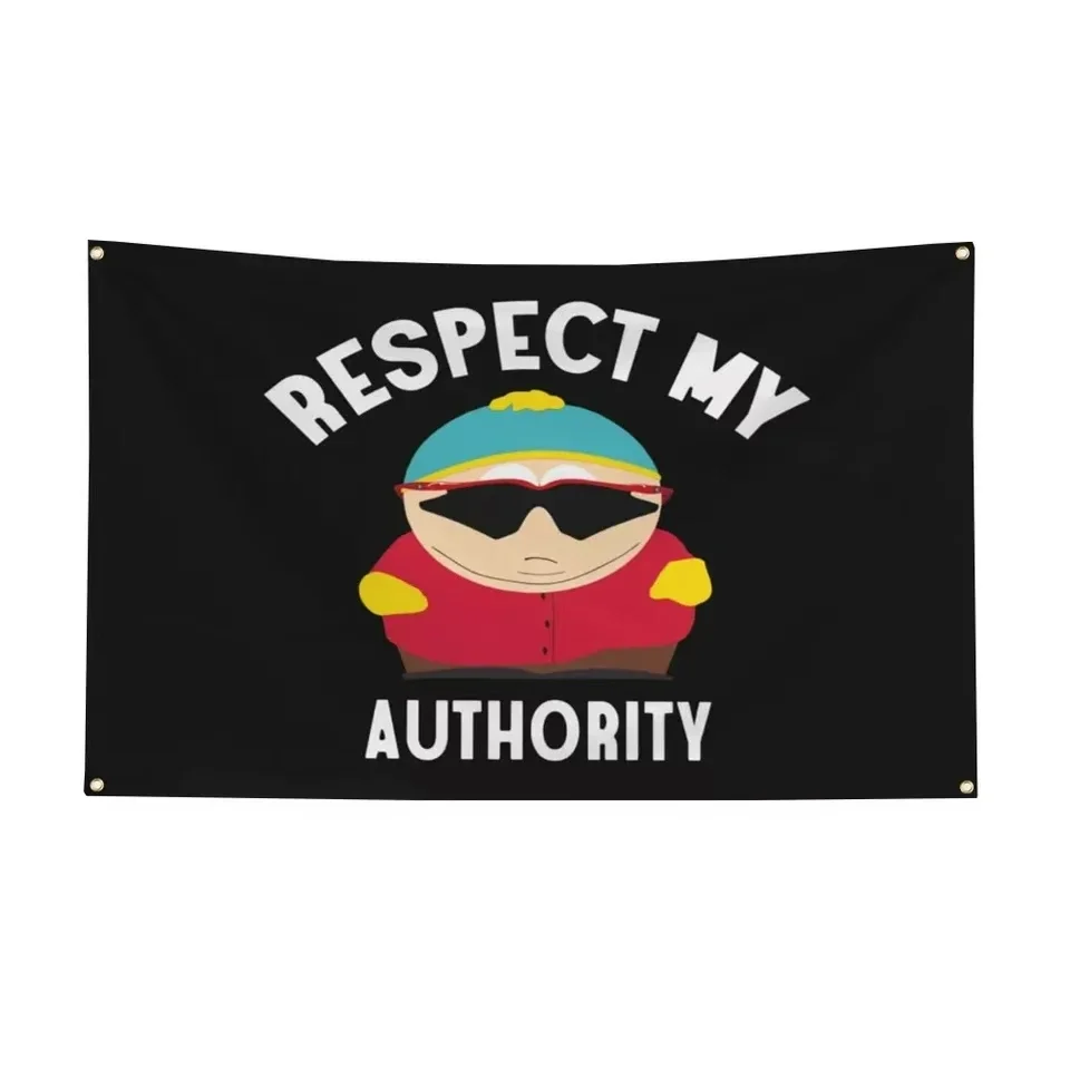 Respect My Authority Flag 2x3ft 3x5ft Funny Meme Polyester Banner for Outdoor Indoor Dorm Room Party Wall Decor Accessories