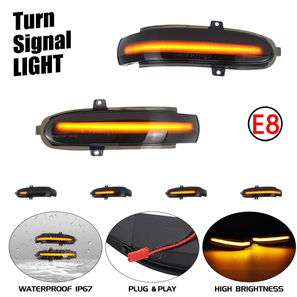 For Mercedes Benz C Class W203 C180 S203 CL203  LED Car Rearview Mirror Indicator Lamp Streamer Strip Flowing Turn Signal Lamp