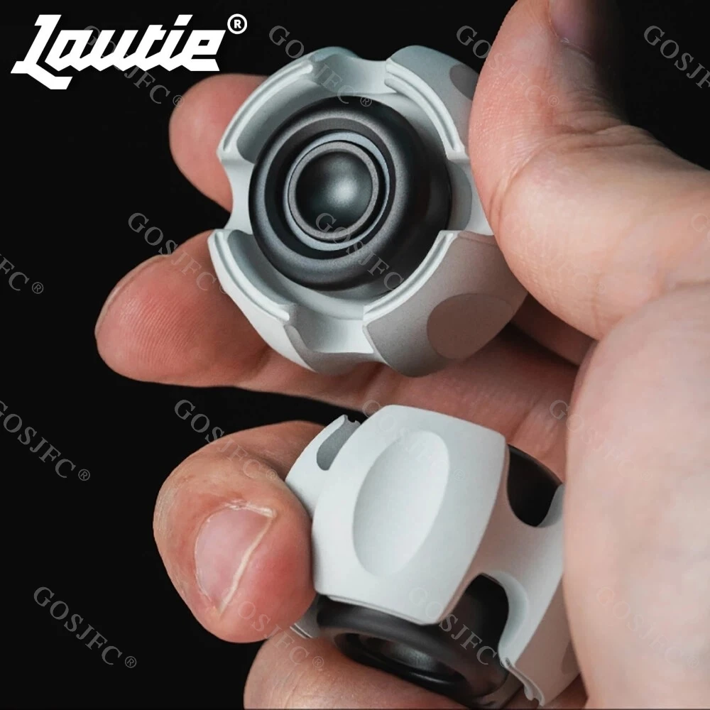 LAUTIE EDC 클래식 화이트 Noiz-C 피젯 스피너 알루미늄 스테인리스 스틸 링 스피너 사무실 책상 불안 완화 장치