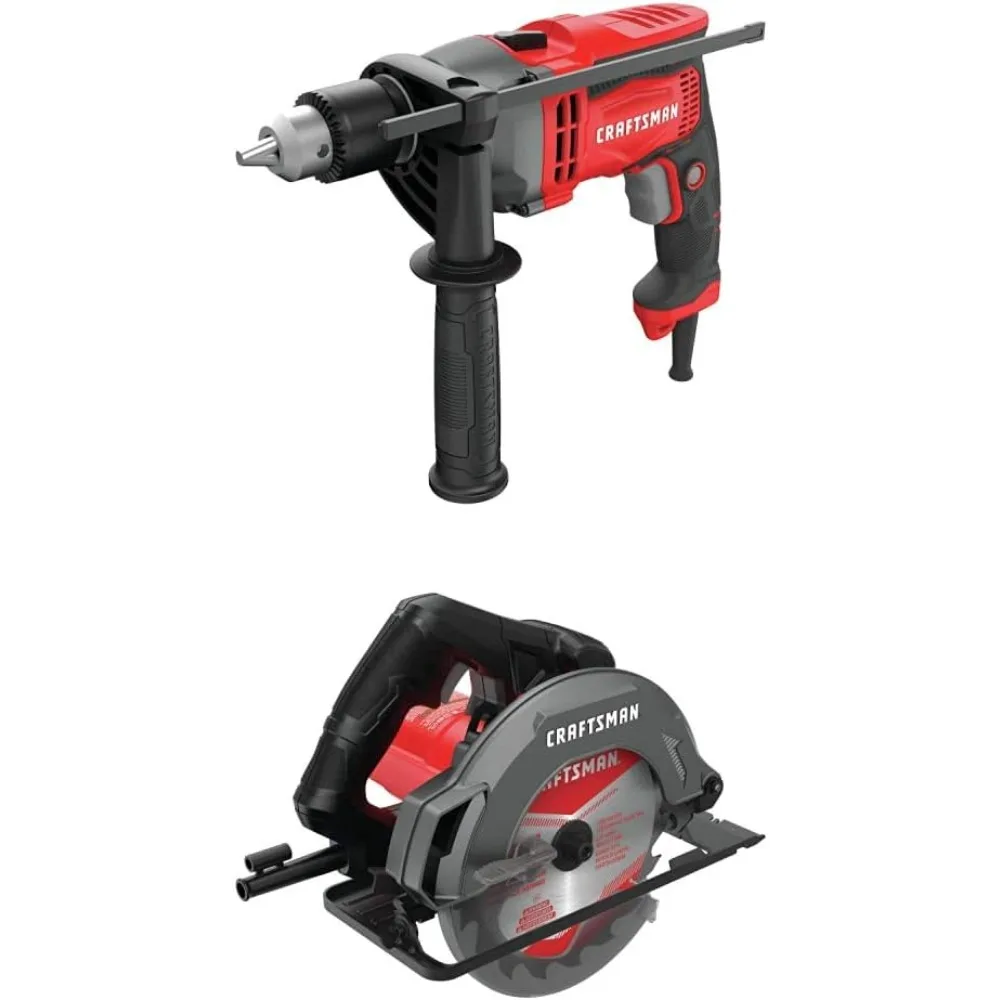7 Amp 1/2-Inch Craftsman Drill/Driver with 3 Amp Oscillating Tool Kit, 14-Piece Set (CMED741 & CMEW400)