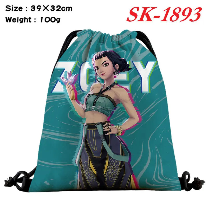 Brand New K-POP Witch Hunters Cartoon Anime Merchandise Full-Colour Drawstring Storage Pouch Backpack Storage Bag