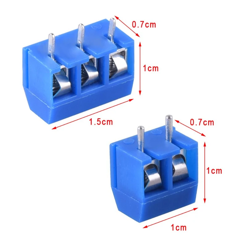 Imagem -05 - Universal Circuito Impresso Pcb Board Kit Protótipo Duplo Lado Faça Você Mesmo com Conector de Cabeçalho Bloco Terminal e Jumper Caps 100 Pcs