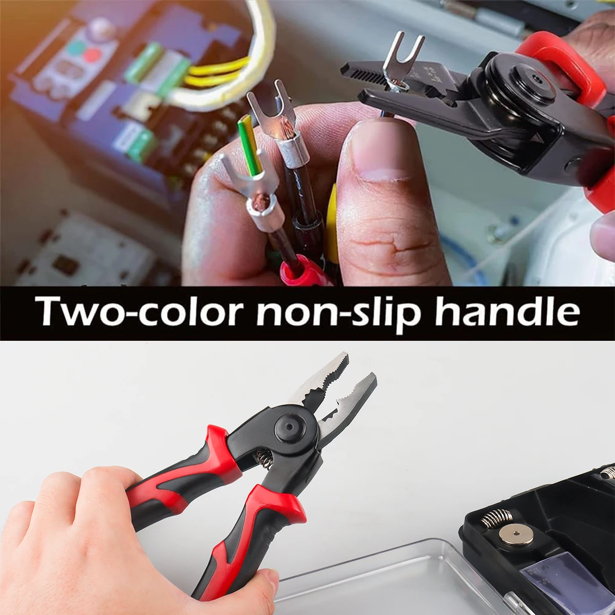 5 In 1 Versatile Tool Kit, Plier Tool Set Multifunct Interchangeable Pliers Head Wire Stripper Crimping Tools Sheet Metal Shear