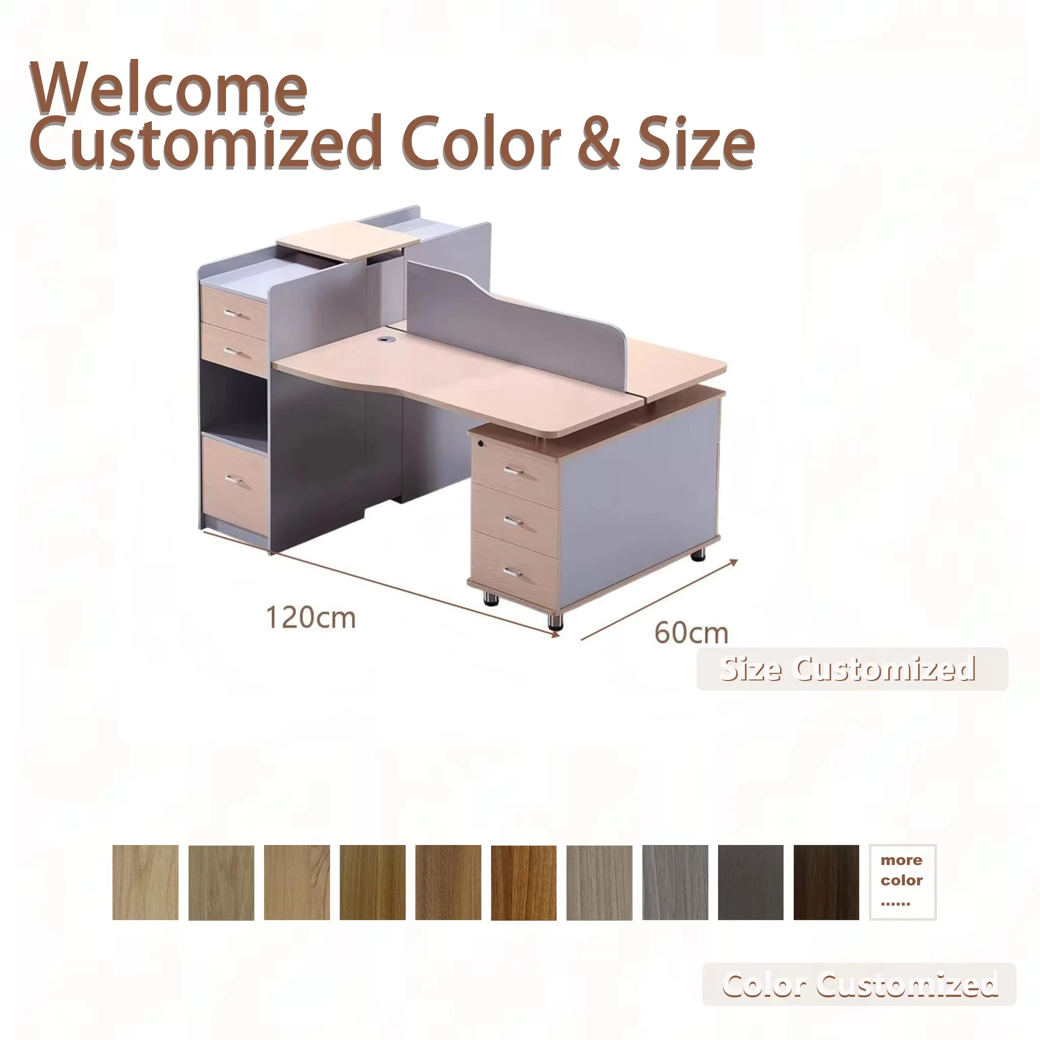 Modern Design and Durable Construction Office Cubicle Partition  Table for Workstation Staff with High Quality and Large Space