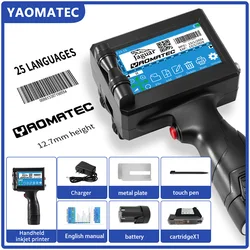 Yaomatec S1730 12.7mm Handheld Inkjet Printer Gun for Text QR Barcode Batch Number Logo Date Label Printer