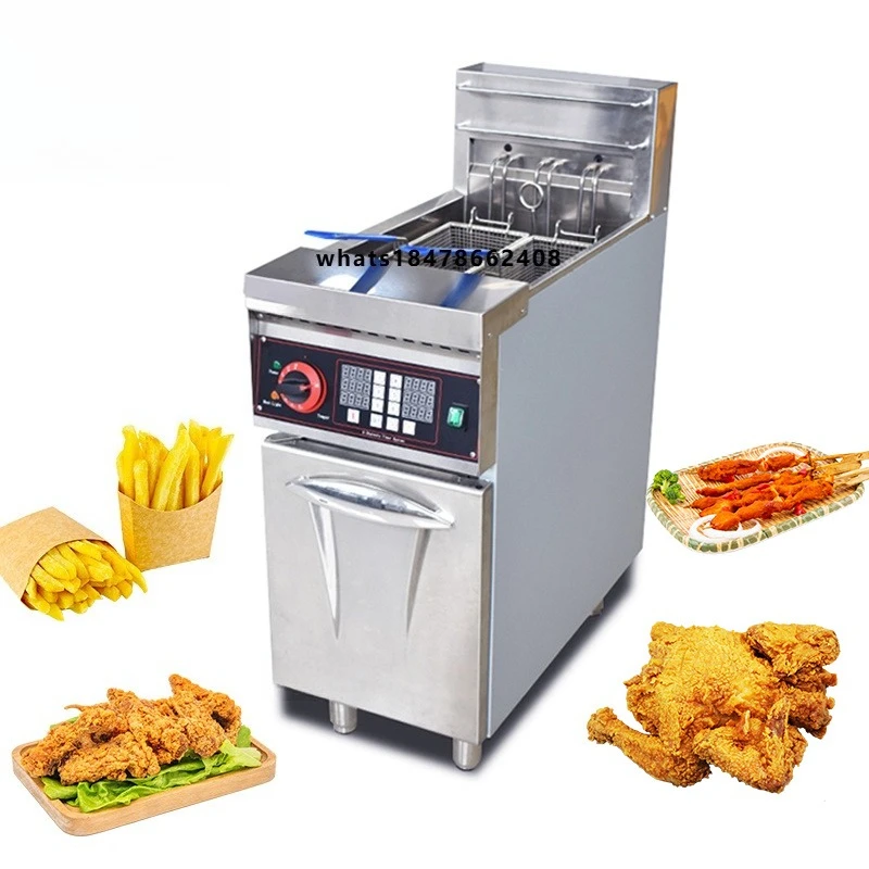 Chefmax 9000W Custom Electric Gas Chicken Double Tank Deep Fryer Frying Machine Restaurant New Product 2020 Stainless Steel 2021