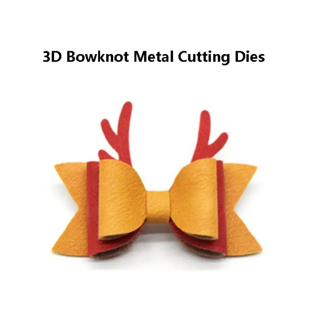 1 Set DIY 3D Bowknot Bows Album Metal Cutting Dies Crafts Scrapbooking Making Mould Paper Cards