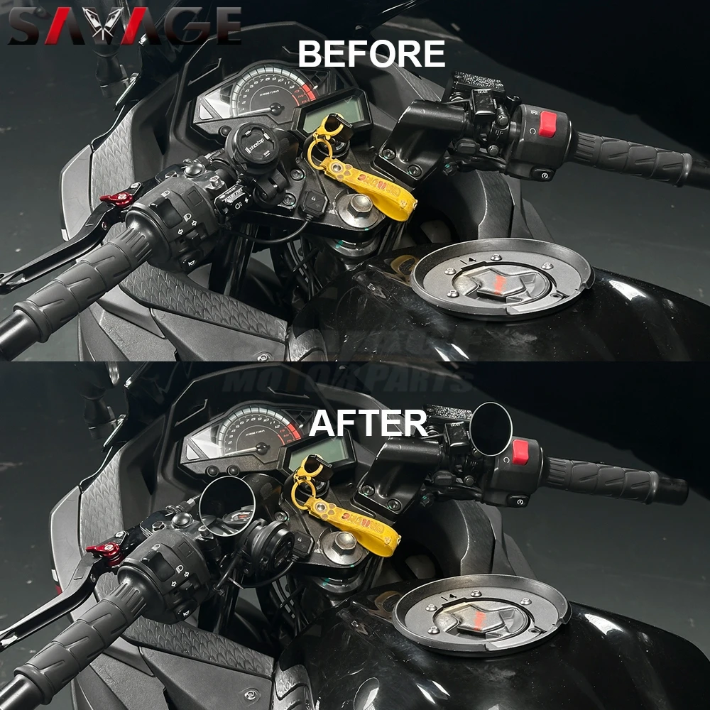 For Kawasaki Ninja 250 Z250 Blind Spot Mirror Z 125 250 300 SL/R/Pro VERSYS-X Auxiliary Rearview Mirror Wide Vision Mirrors