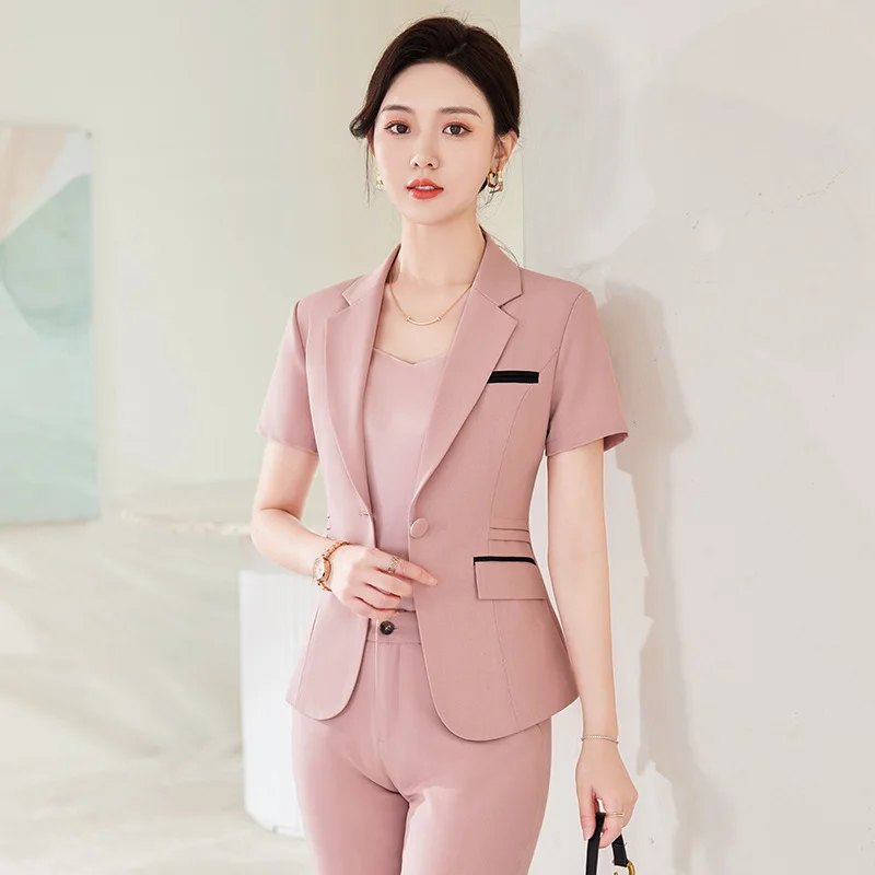 Summer Elegant Styles Women Business Suits with Skirt and Tops Ladies Office Work Wear Professional Blazers Career Clothing Set